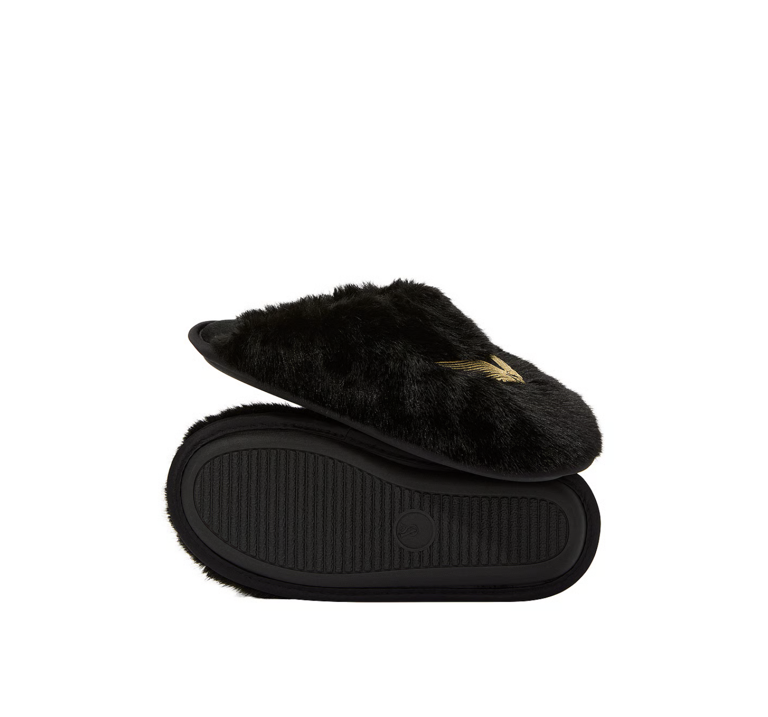 Домашние тапочки Luxe Plush Closed-Toe Slippers Black