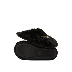 Домашние тапочки Luxe Plush Closed-Toe Slippers Black