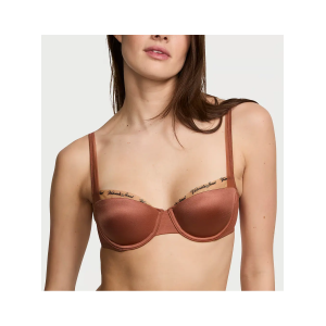 Бюстгальтер Logo Embroidery Lightly Lined Balconette Bra Clay