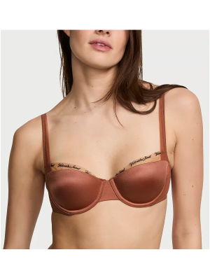 Бюстгальтер Logo Embroidery Lightly Lined Balconette Bra Clay