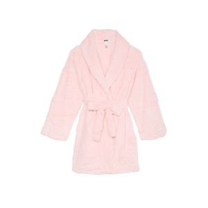 Плюшевый халат Short Cozy Robe Pink Hearts