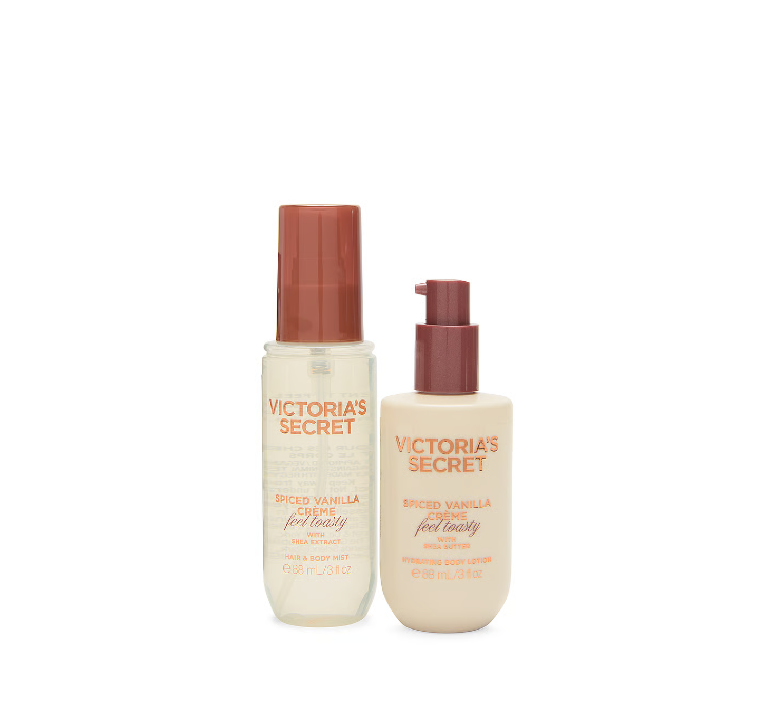 Подарочный Набор Виктория Сикрет Spiced vanilla Feel Toasty 2-Piece Mini Body Mist & Lotion Gift Set