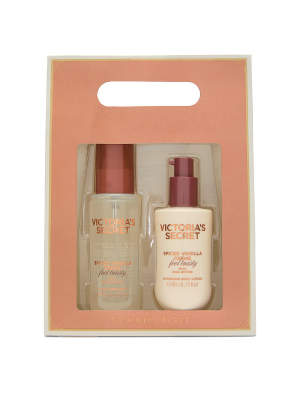 Подарочный Набор Виктория Сикрет Spiced vanilla Feel Toasty 2-Piece Mini Body Mist & Lotion Gift Set