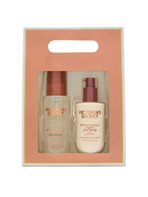 Подарунковий Набір Вікторія Сікрет Spiced vanilla  Feel Toasty 2-Piece Mini Body Mist & Lotion Gift Set