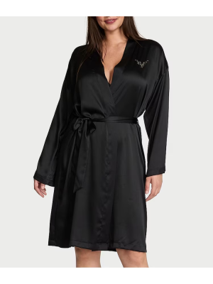 Лимитированный сатиновый халат VS Fashion Show Satin Sparkle Short Robe