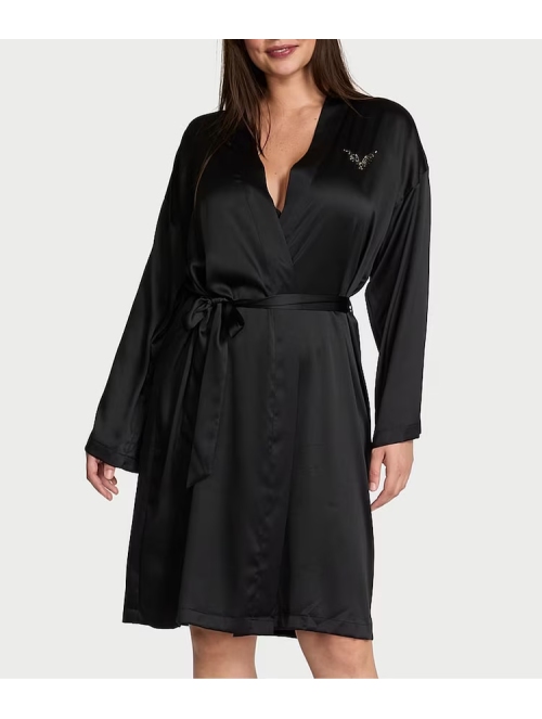Лімітований сатиновий халат VS Fashion Show Satin Sparkle Short Robe