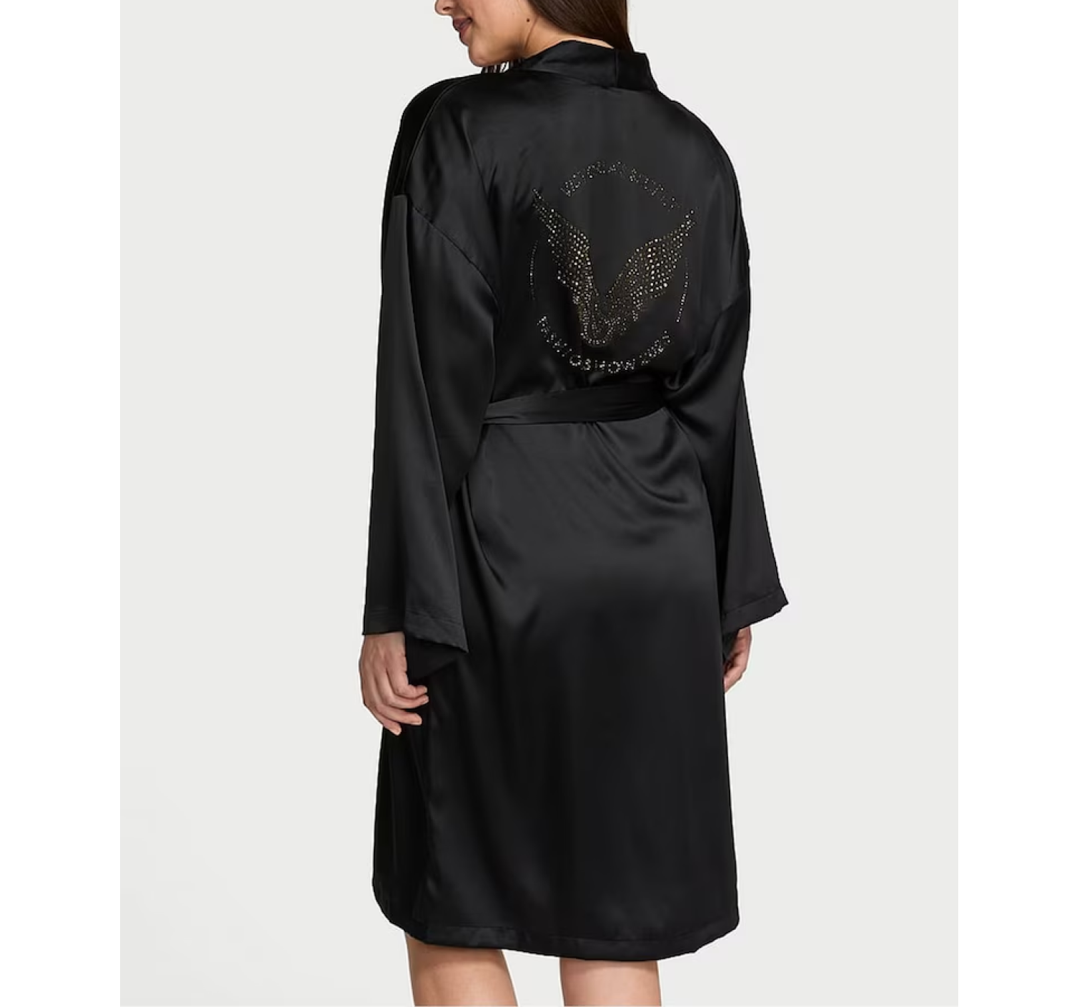 Лімітований сатиновий халат VS Fashion Show Satin Sparkle Short Robe