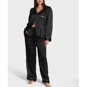 Піжама Black Fashion Show Satin Long Pyjamas Set