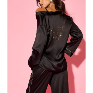 Піжама Black Fashion Show Satin Long Pyjamas Set