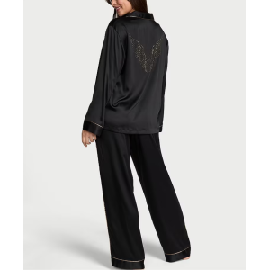 Піжама Black Fashion Show Satin Long Pyjamas Set