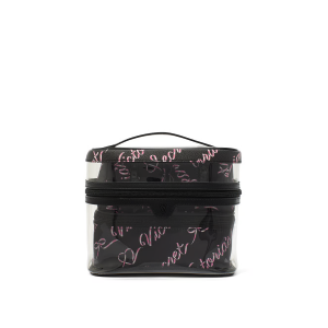 4 в 1 набор косметичек 4-Piece Makeup Bag Black Candycane Script