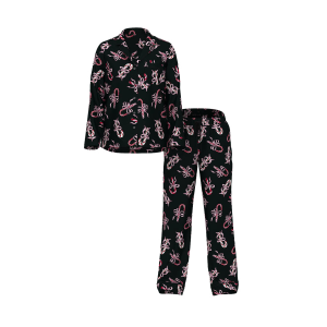 Сатинова піжама Glazed Satin Long Pajama Set Print