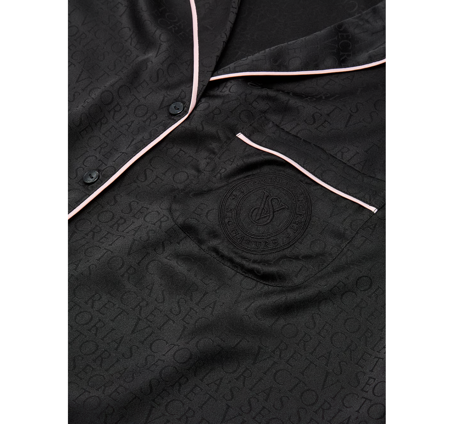 Сатинова піжама Satin Long Pajama Set Black