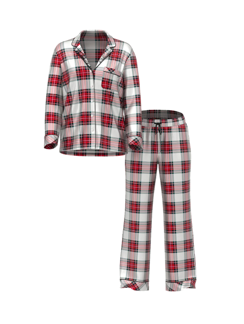 Піжама Flannel Long Pajama Set Print