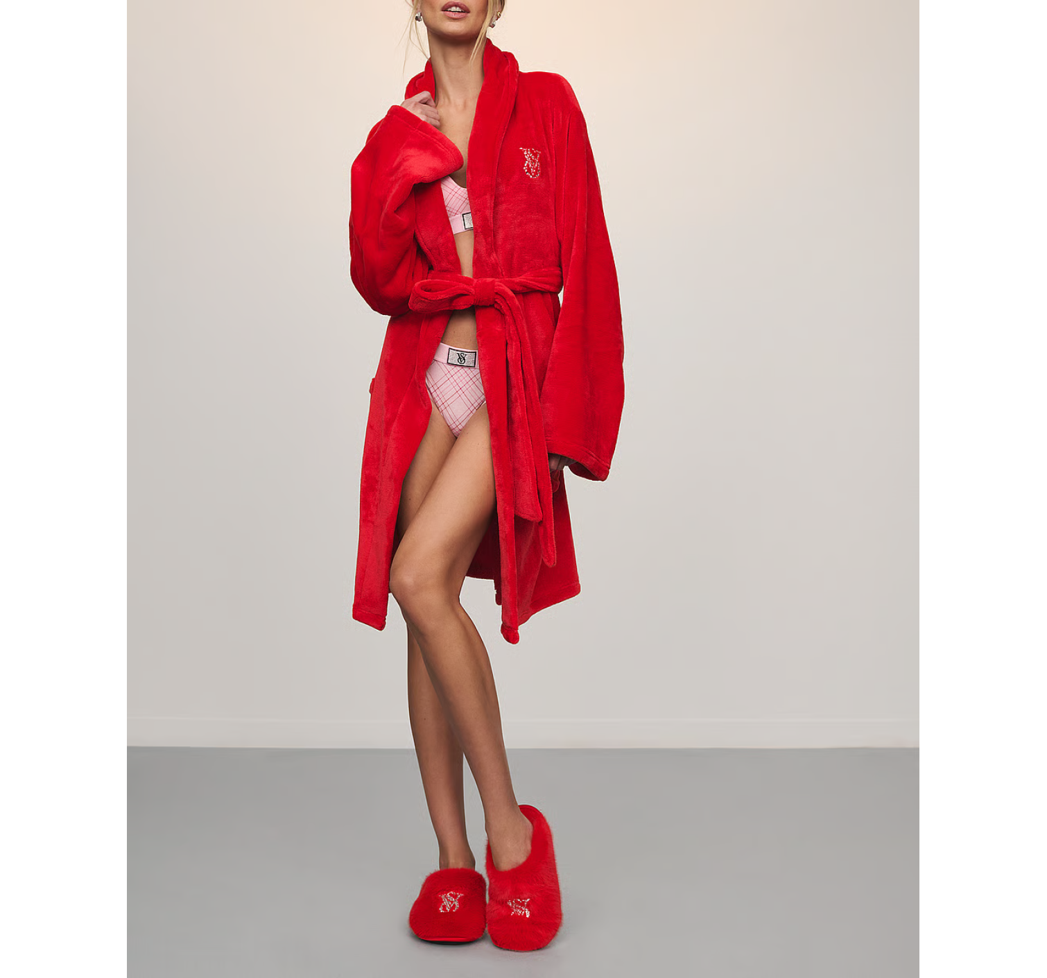 Плюшевий халат Cozy Plush Robe Red