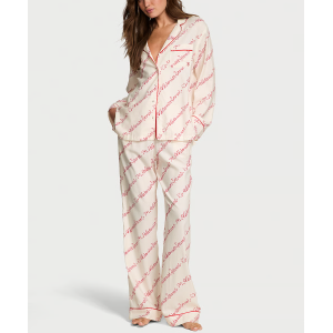 Пижама Cotton Flannel Long Pajama Set Candy Cane Vs Script