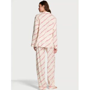 Пижама Cotton Flannel Long Pajama Set Candy Cane Vs Script