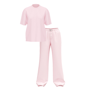 Пижама Flannel Short-Sleeve Long Tee-Jama Set Pretty Blossom