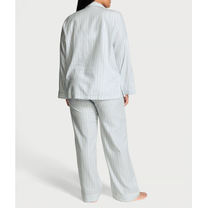 Пижама Flannel Long Pajama Set Soft Sky Stripes