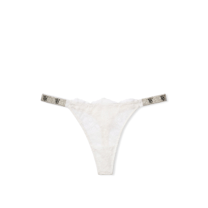 Трусики Shine Strap Lace Thong Panty Coconut White