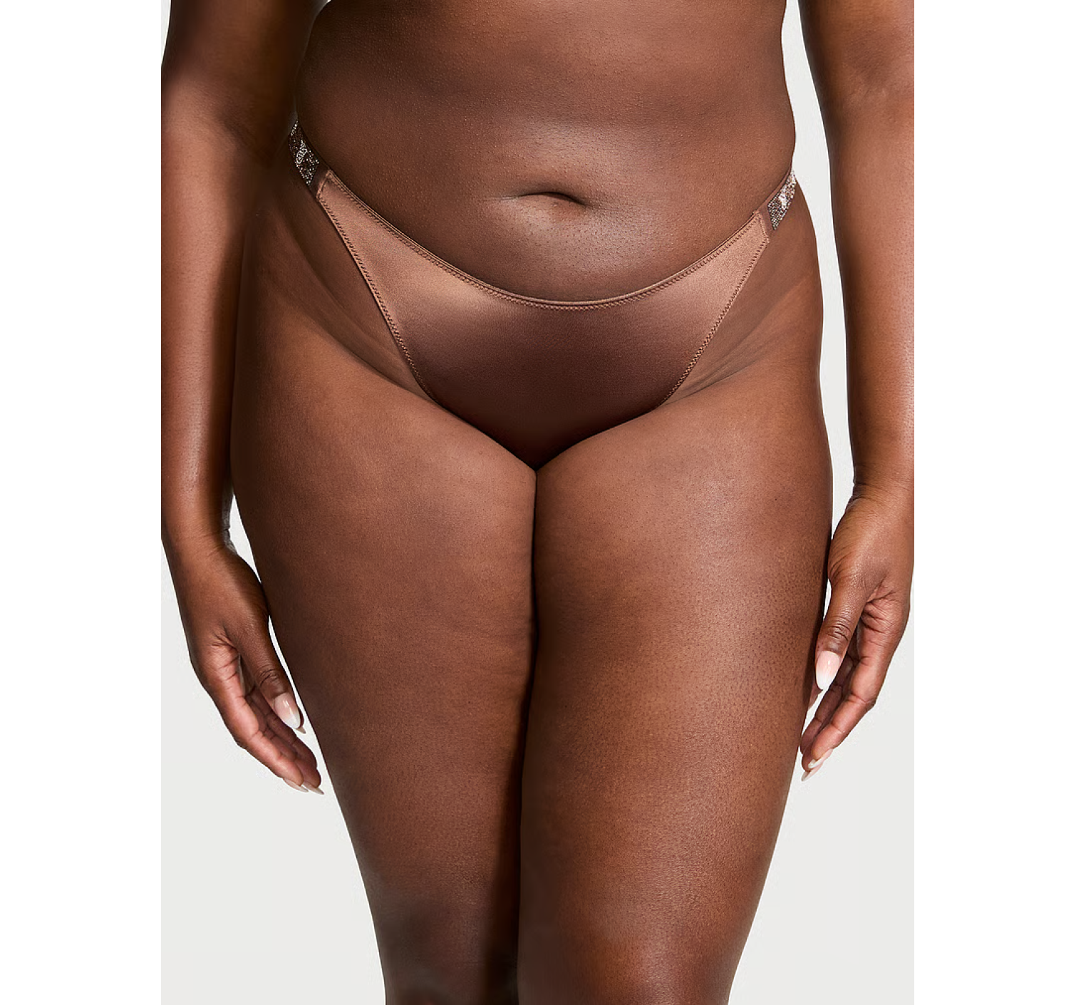 Трусики Shine Strap Brazillian Panty Mousse