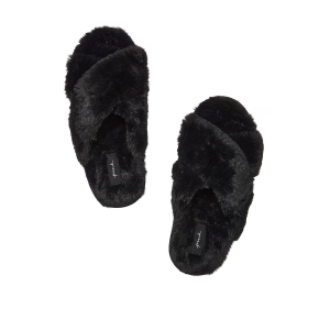 Домашні капці Faux Fur Slippers Pure Black