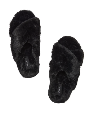 Домашні капці Faux Fur Slippers Pure Black