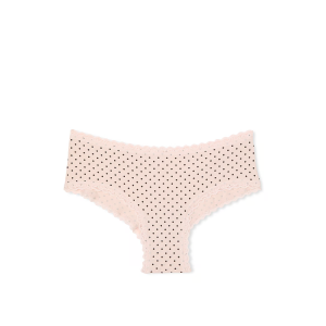 Трусики Cotton Lace-Waist Cheeky Panty Pink Logo Dots