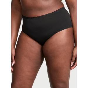 Трусики Cotton Lace-Waist Cheeky Panty Black