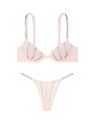 Комплект белья Very Sexy Sheer Shine Unlined Low-Cut Demi Bra set