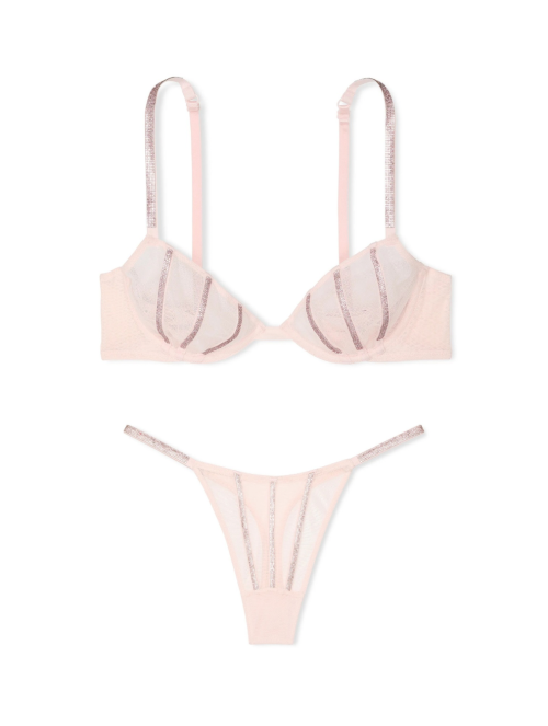Комплект білизни Very Sexy Sheer Shine Unlined Low-Cut Demi Bra set