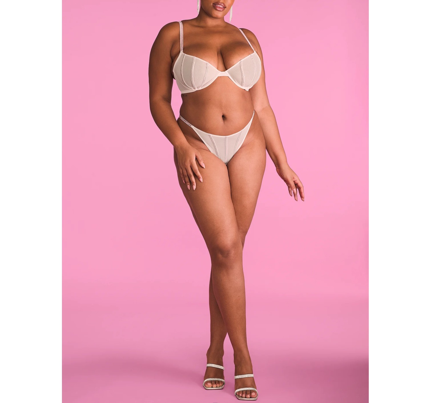 Комплект білизни Very Sexy Sheer Shine Unlined Low-Cut Demi Bra set