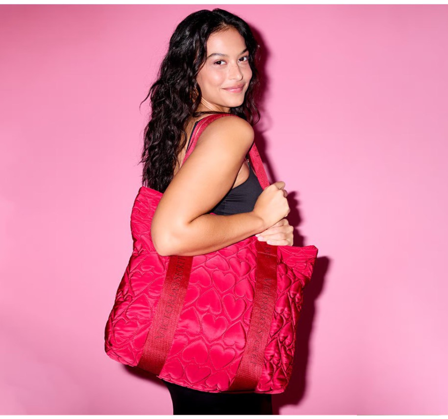 Сумка Victoria's Secret Tote Bag Lipstick Hearts