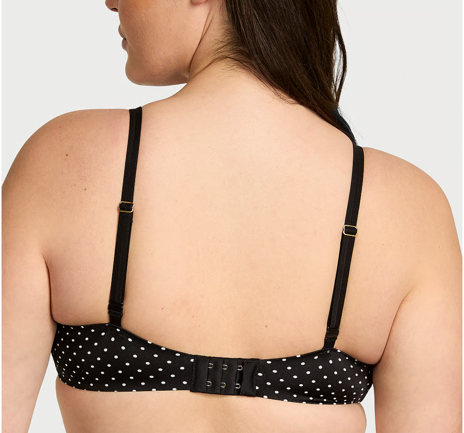 Комплект белья Smooth Lace-Trim Push-Up Bra Set Black Dots