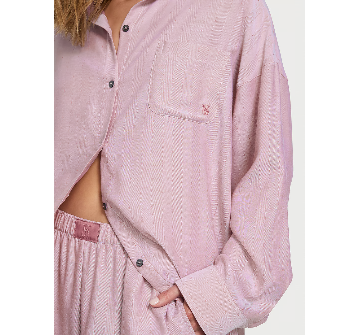 Пижама Modal-Cotton Long Pajama Set Nostalgia Rose Herringbone