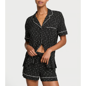 Піжама Modal Soft Short Pajama Set Black Hearts