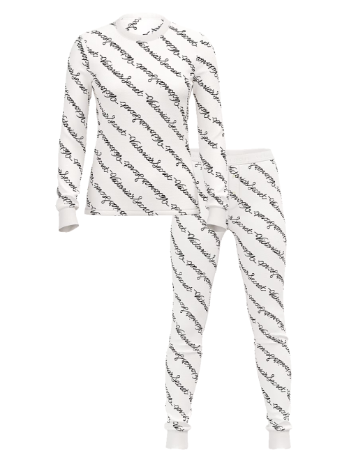 Піжама Thermal Long Pajama Set White Logo