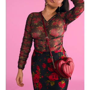Сумка Heart Crossbody Bag Red Lacquer