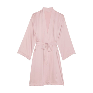 Сатиновий халат Satin Midi Robe Chalk Rose Pink