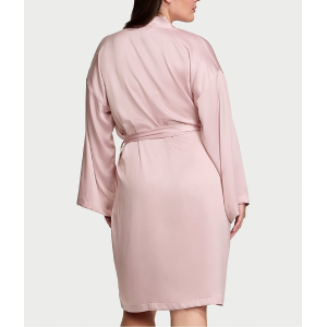 Сатиновий халат Satin Midi Robe Chalk Rose Pink