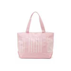 Сумка Cotton Tote Bag Pink & White Stripe