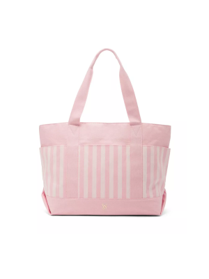 Сумка Cotton Tote Bag Pink & White Stripe