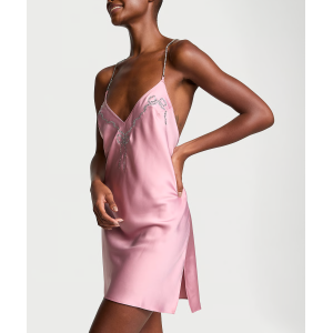 Пеньюар Twinkle Bows Satin Open-Back Slip Chalk Rose