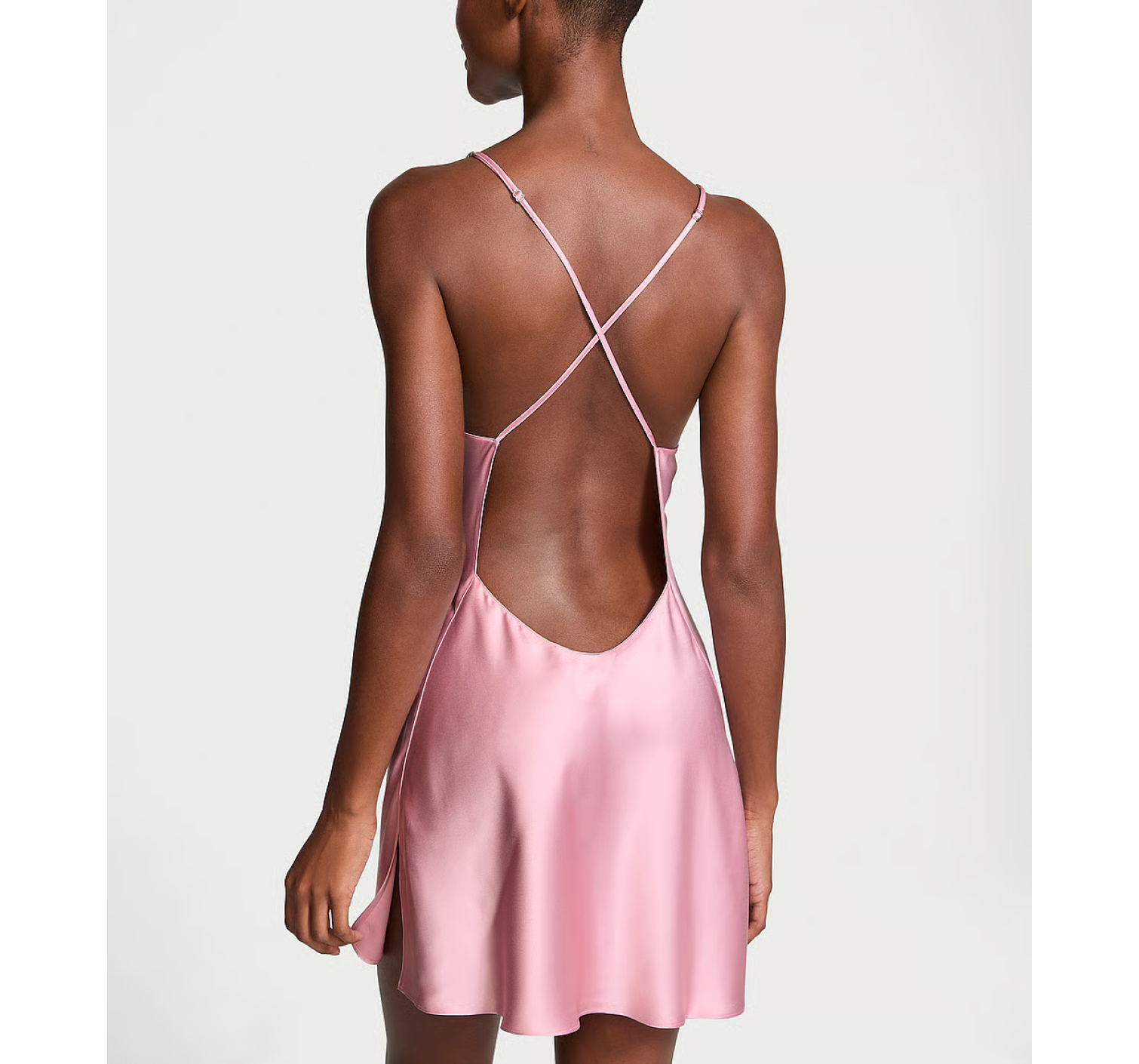 Пеньюар Twinkle Bows Satin Open-Back Slip Chalk Rose