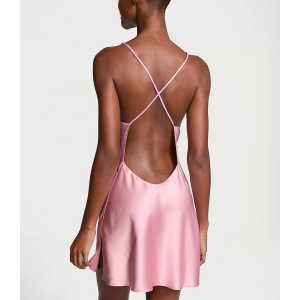 Пеньюар Twinkle Bows Satin Open-Back Slip Chalk Rose