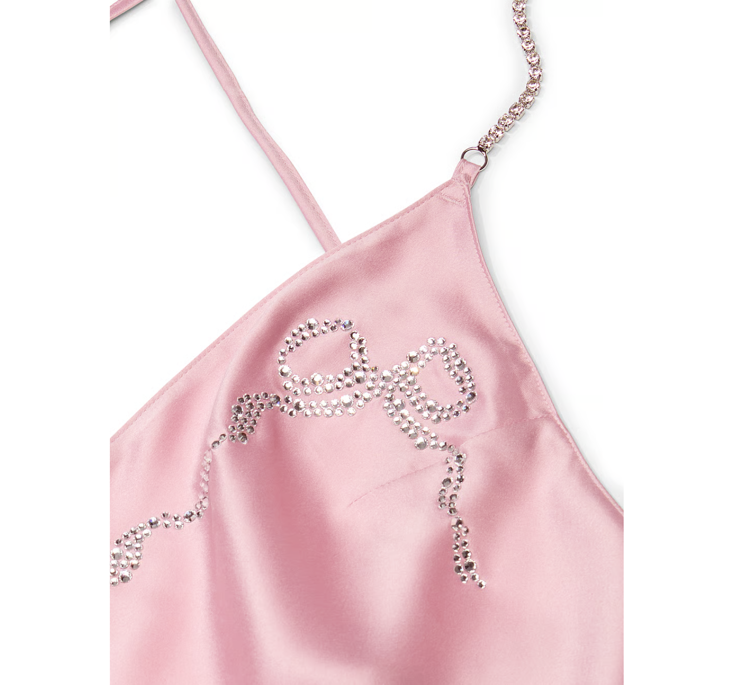 Пеньюар Twinkle Bows Satin Open-Back Slip Chalk Rose