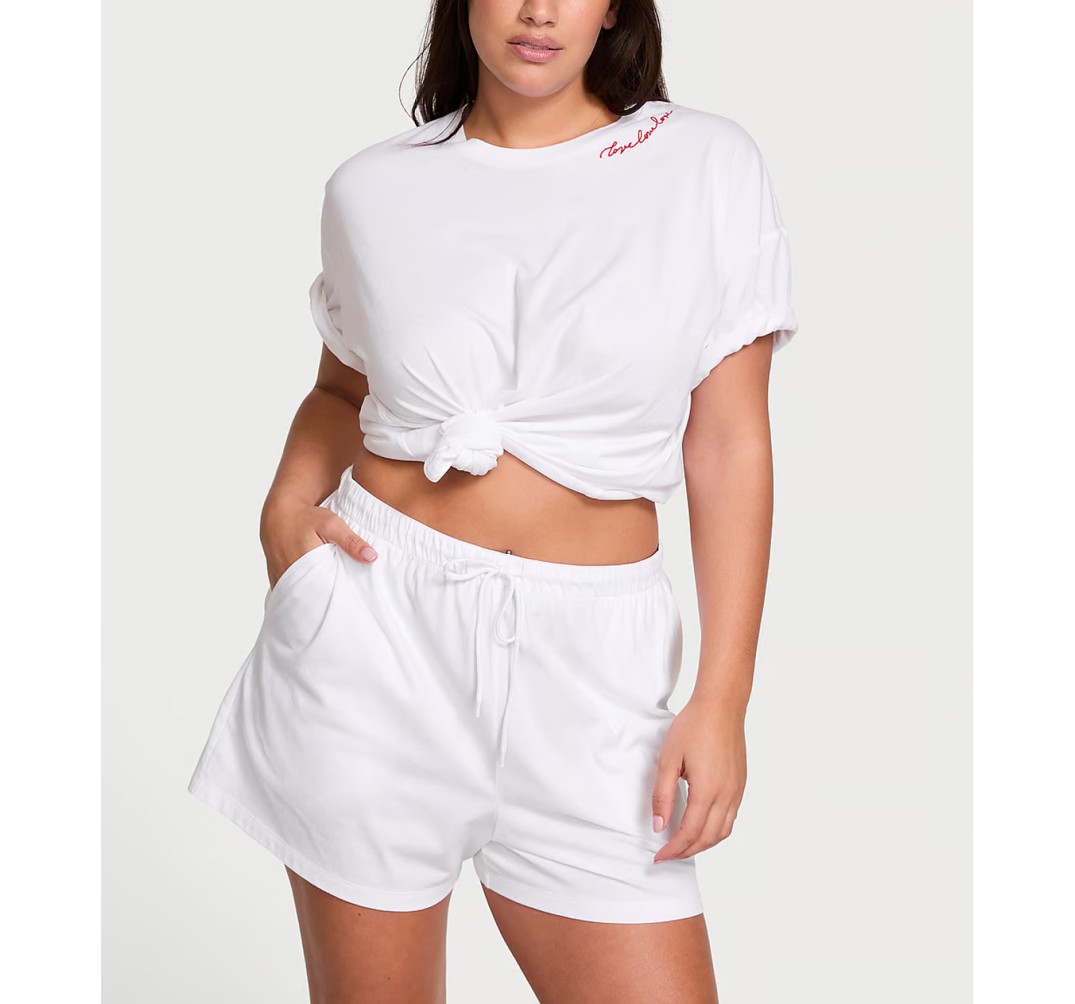 Пижама Cotton Short Pajama Set White