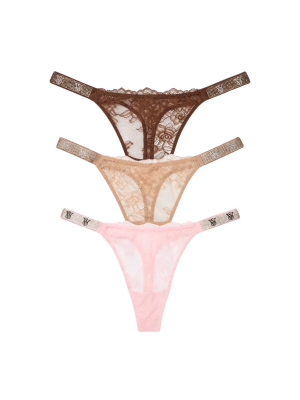 Набор трусиков Shine Strap Thong Panty Box Set Mix