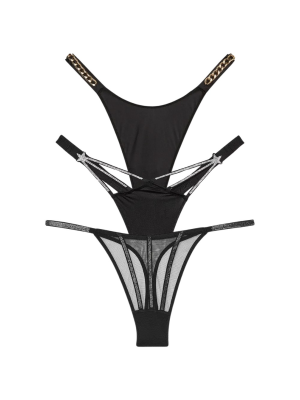 Набор трусиков-стрингов Shine Strap Thong Panty Box Set Mix