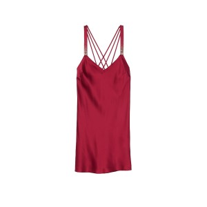 Пеньюар Scattered Shine Satin Strappy-Back Slip Red Lacquer